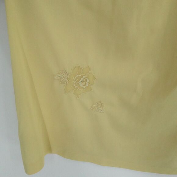 Vintage Lorraine Night Gown Butter Yellow Lingerie Cottagecore Coquette Medium - Picture 7 of 11